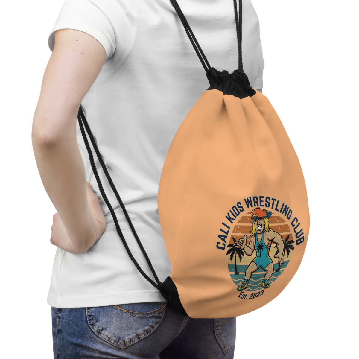 Beach Vibe Drawstring Bag