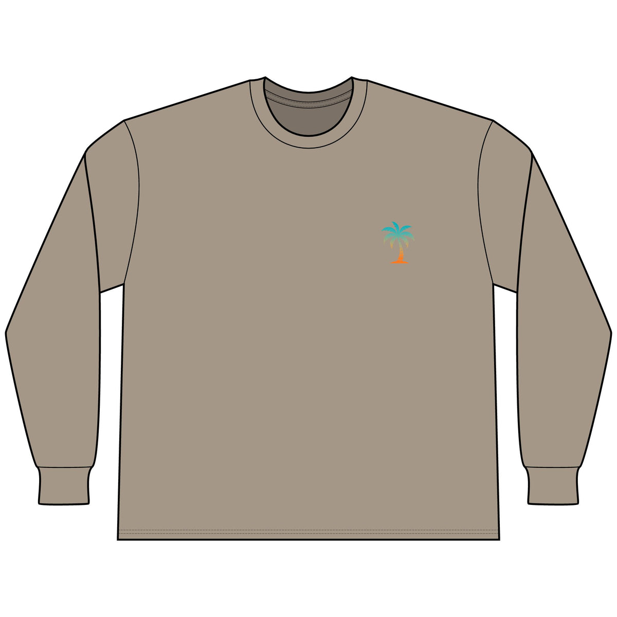 Adult Beach Vibe Long Sleeve Tee - Multiple Color Options