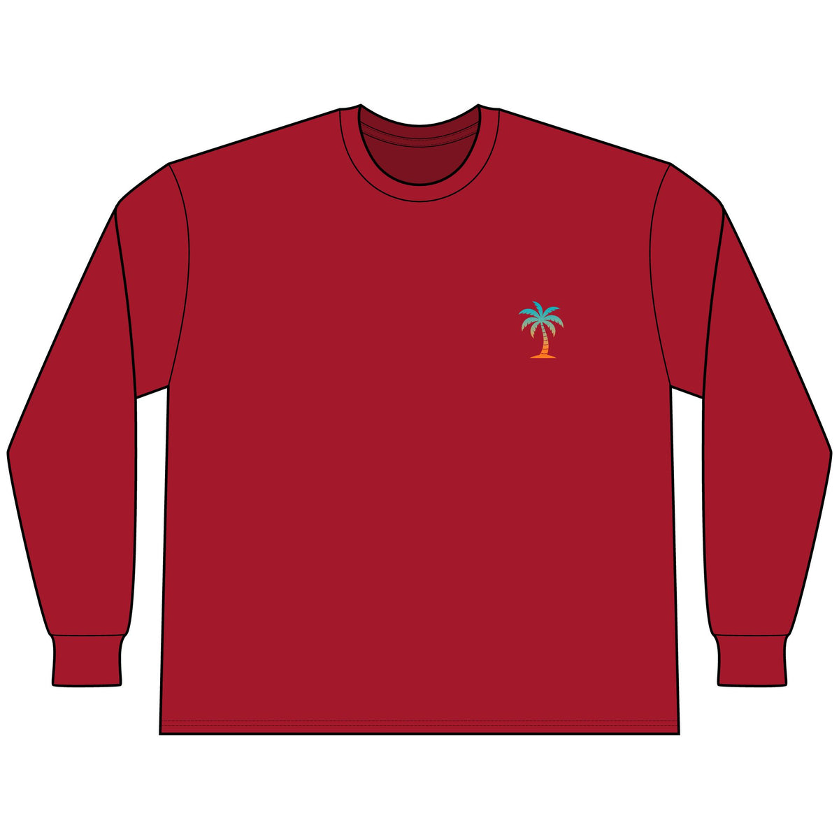 Adult Beach Vibe Long Sleeve Tee - Multiple Color Options